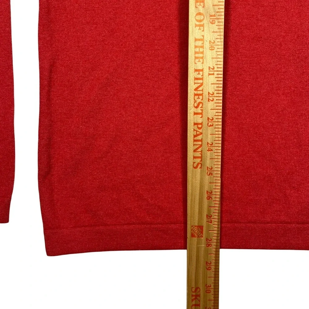 Banana Republic Sweater Mens Large Red Cotton Cashmere Crewneck Lightweight Knit